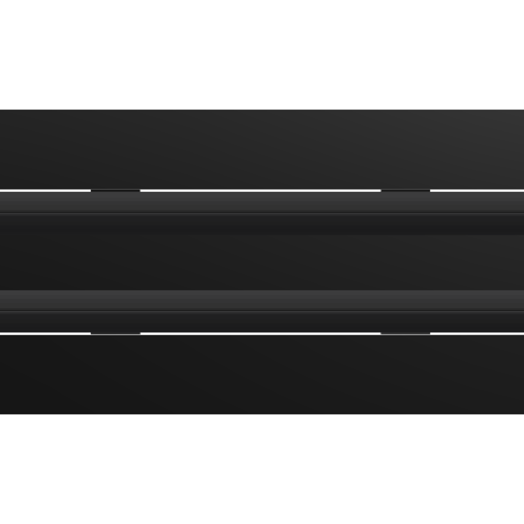 3D Model of 12x4 Modern Air Vent Cover Black - Standard Linear Slot Diffuser Black - Texas Buildmart