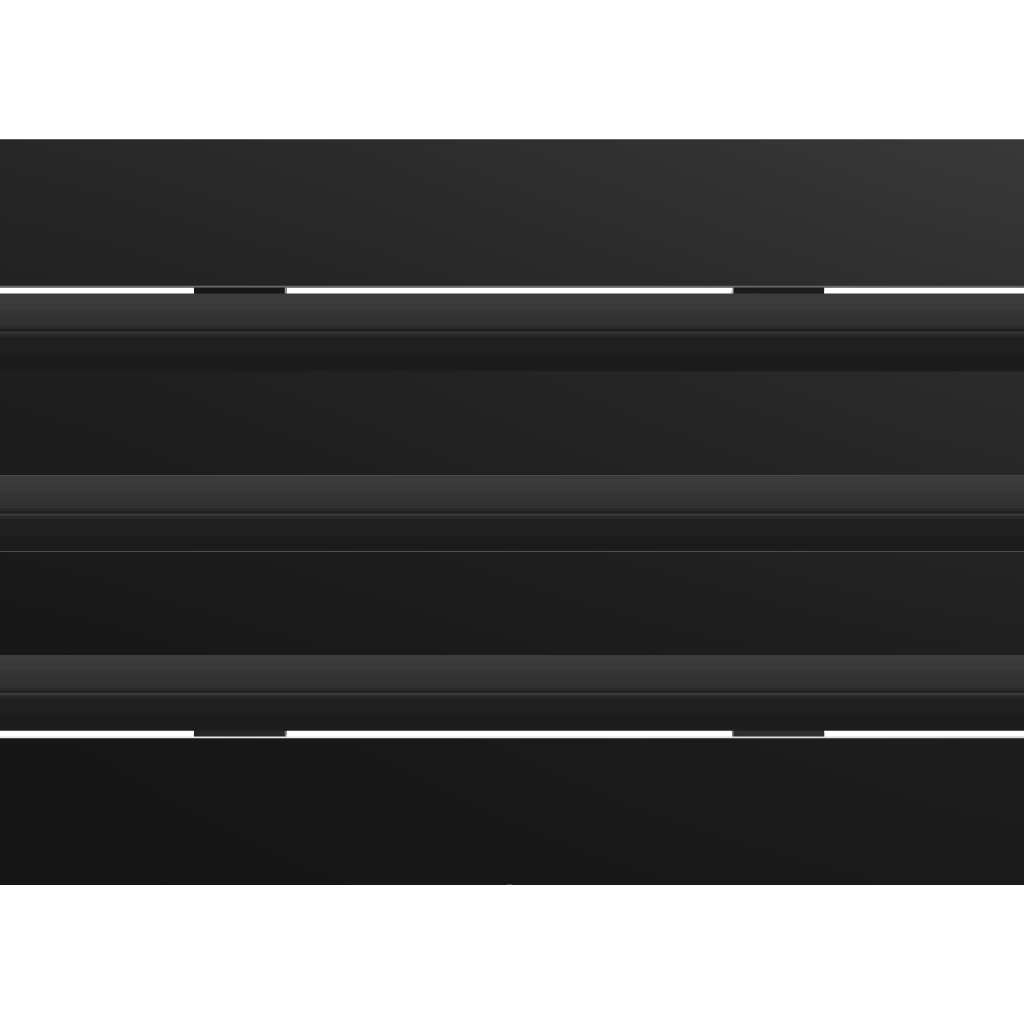 3D Model of 12x6 Modern Air Vent Cover Black - Standard Linear Slot Diffuser Black - Texas Buildmart