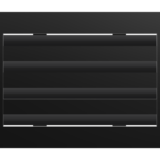 3D Model of 12x8 Modern Air Vent Cover Black - Standard Linear Slot Diffuser Black - Texas Buildmart