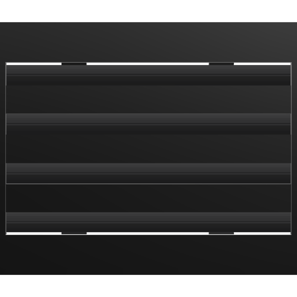 3D Model of 12x8 Modern Air Vent Cover Black - Standard Linear Slot Diffuser Black - Texas Buildmart