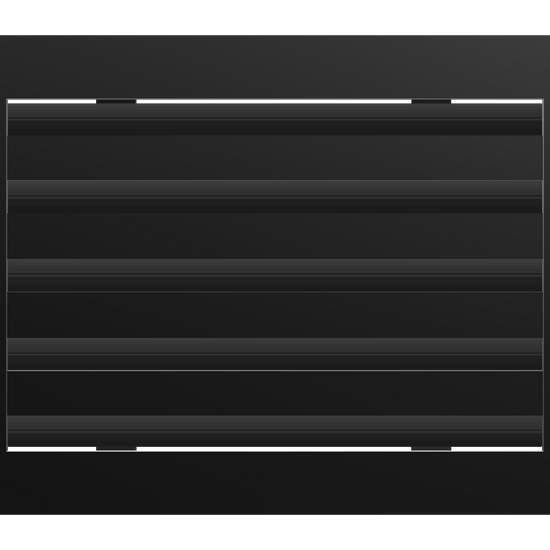 3D Model of 14x10 Modern Air Vent Cover Black - Standard Linear Slot Diffuser Black - Texas Buildmart