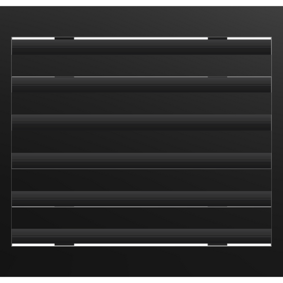3D Model of 14x12 Modern Air Vent Cover Black - Standard Linear Slot Diffuser Black - Texas Buildmart