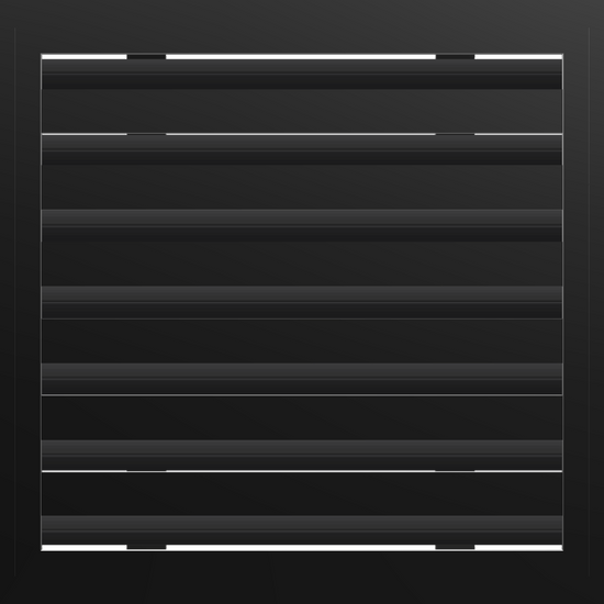 3D Model of 14x14 Modern Air Vent Cover Black - Standard Linear Slot Diffuser Black - Texas Buildmart