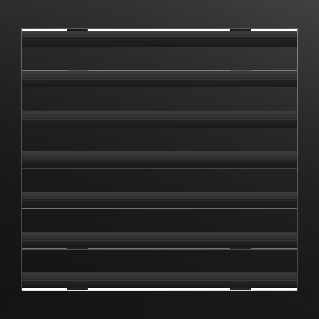 3D Model of 14x14 Modern Air Vent Cover Black - Standard Linear Slot Diffuser Black - Texas Buildmart