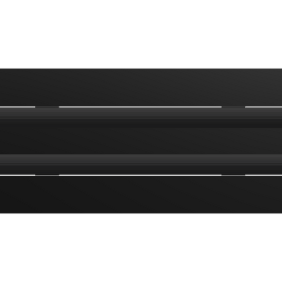 3D Model of 14x4 Modern Air Vent Cover Black - Standard Linear Slot Diffuser Black - Texas Buildmart