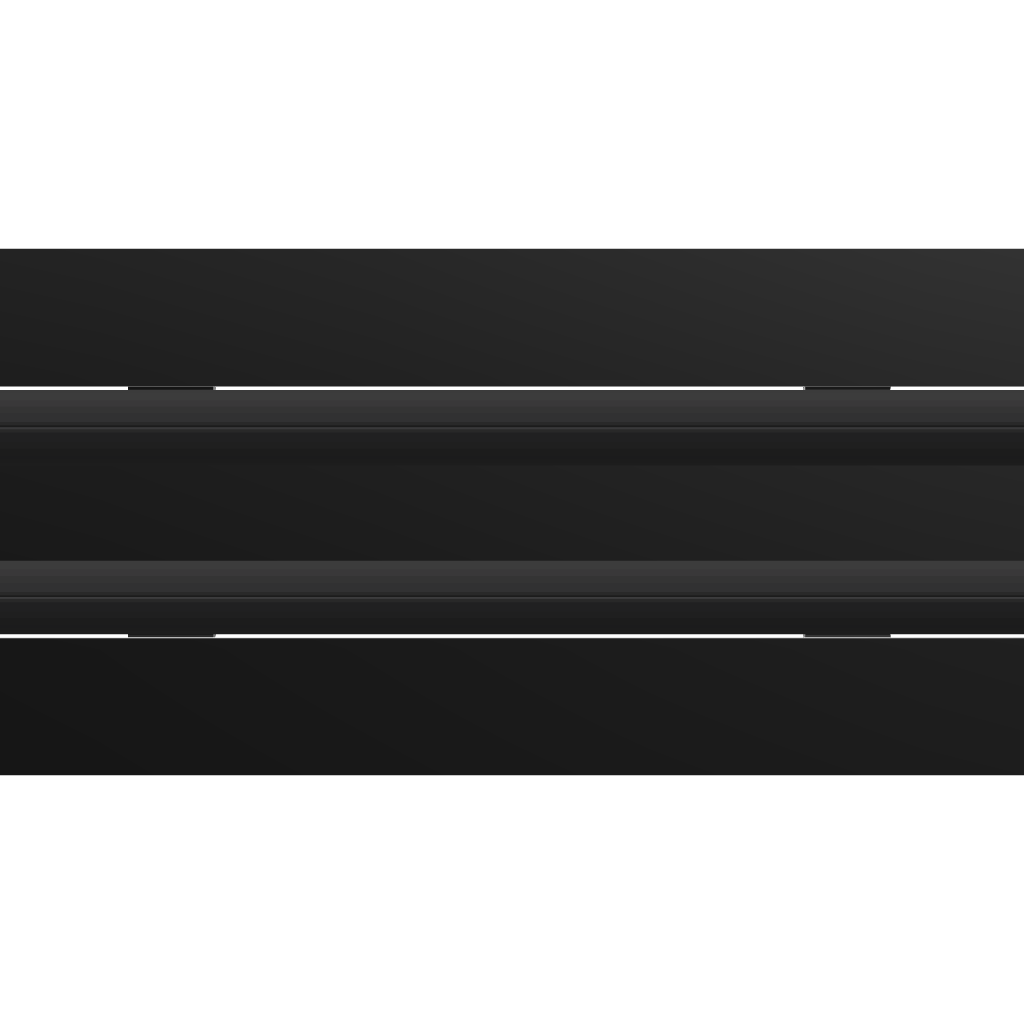 3D Model of 14x4 Modern Air Vent Cover Black - Standard Linear Slot Diffuser Black - Texas Buildmart