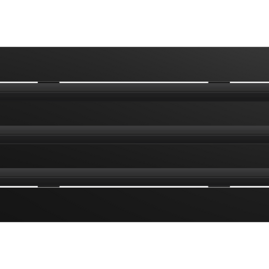 3D Model of 14x6 Modern Air Vent Cover Black - Standard Linear Slot Diffuser Black - Texas Buildmart