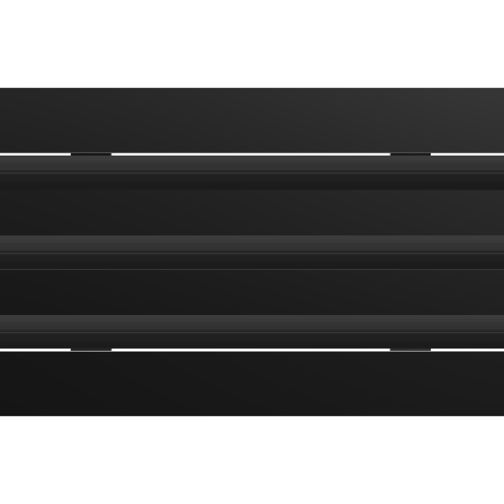 3D Model of 14x6 Modern Air Vent Cover Black - Standard Linear Slot Diffuser Black - Texas Buildmart
