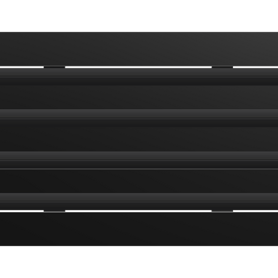3D Model of 14x8 Modern Air Vent Cover Black - Standard Linear Slot Diffuser Black - Texas Buildmart