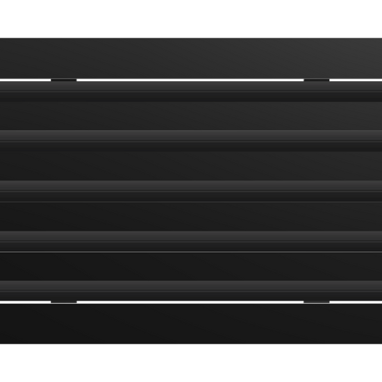 3D Model of 16x10 Modern Air Vent Cover Black - Standard Linear Slot Diffuser Black - Texas Buildmart