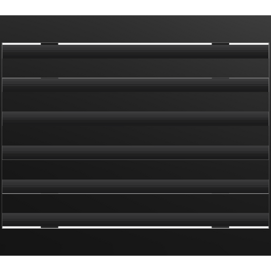 3D Model of 16x12 Modern Air Vent Cover Black - Standard Linear Slot Diffuser Black - Texas Buildmart