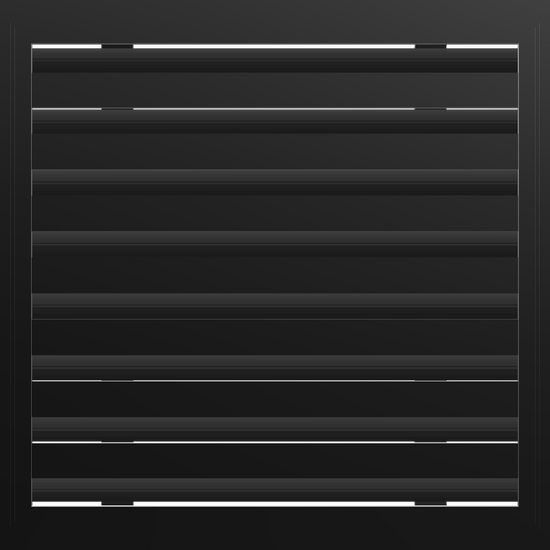 3D Model of 16x16 Modern Air Vent Cover Black - Standard Linear Slot Diffuser Black - Texas Buildmart