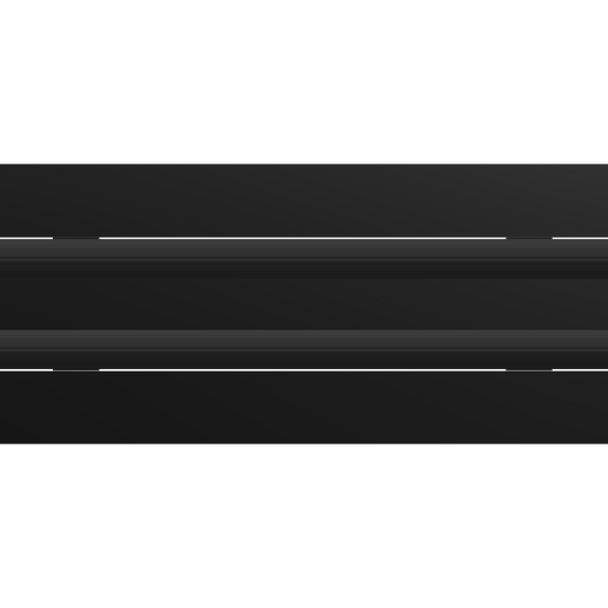 3D Model of 16x4 Modern Air Vent Cover Black - Standard Linear Slot Diffuser Black - Texas Buildmart