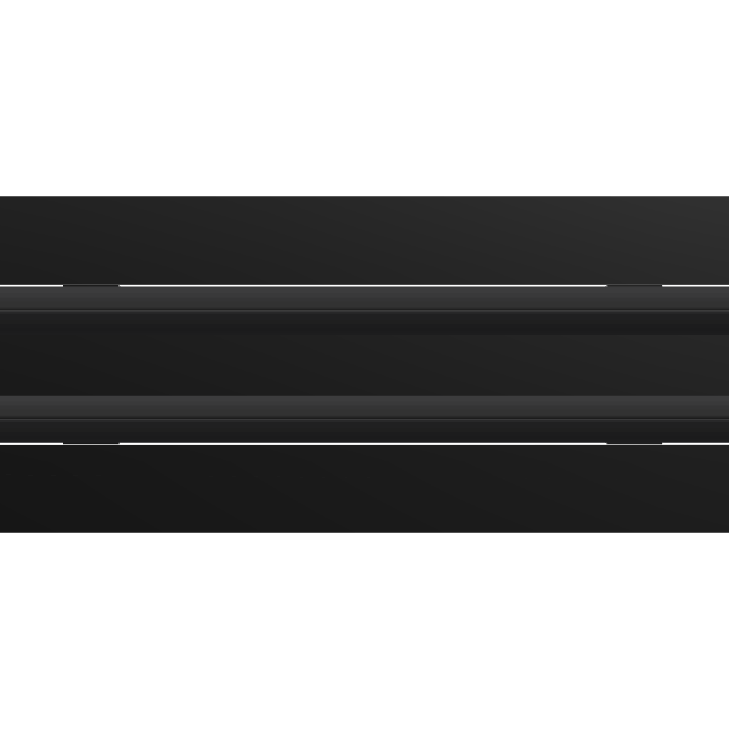3D Model of 16x4 Modern Air Vent Cover Black - Standard Linear Slot Diffuser Black - Texas Buildmart