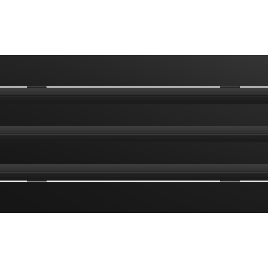 3D Model of 16x6 Modern Air Vent Cover Black - Standard Linear Slot Diffuser Black - Texas Buildmart