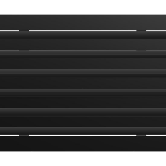 3D Model of 18x12 Modern Air Vent Cover Black - Standard Linear Slot Diffuser Black - Texas Buildmart