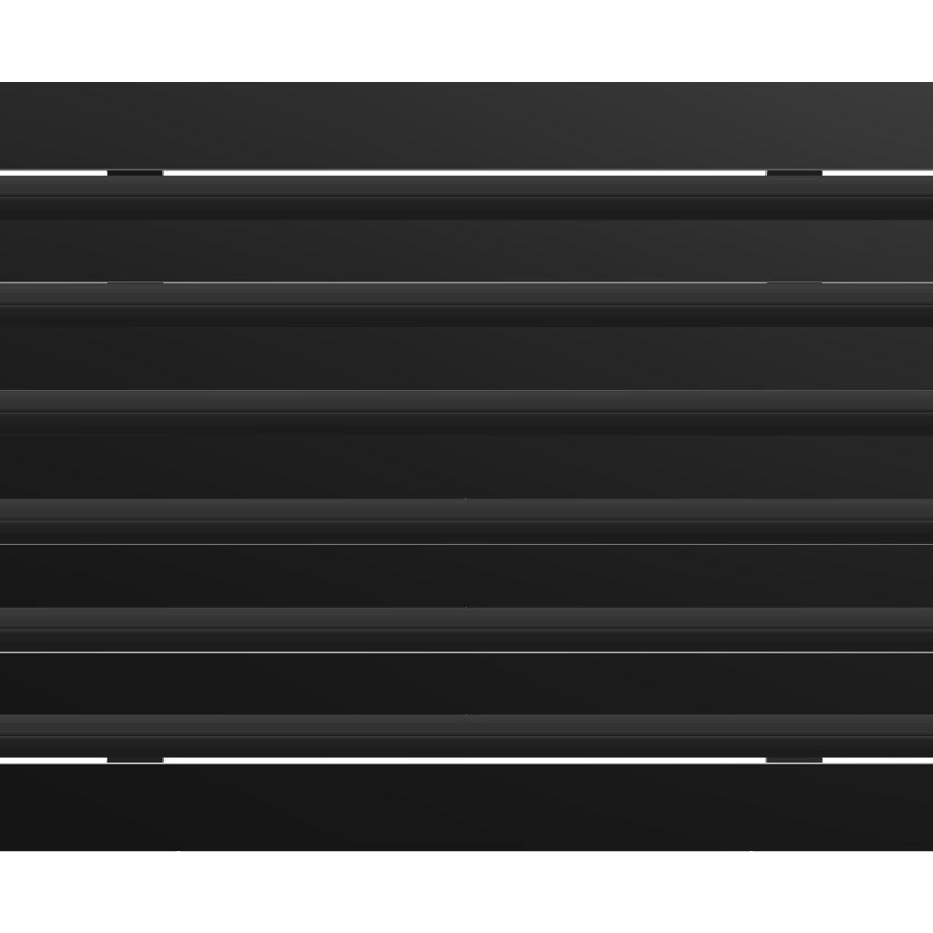 3D Model of 18x12 Modern Air Vent Cover Black - Standard Linear Slot Diffuser Black - Texas Buildmart