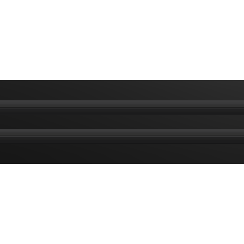 3D Model of 18 Inch 2 Slot Linear Air Vent Cover Black - Linear Diffuser Black - Texas Buildmart