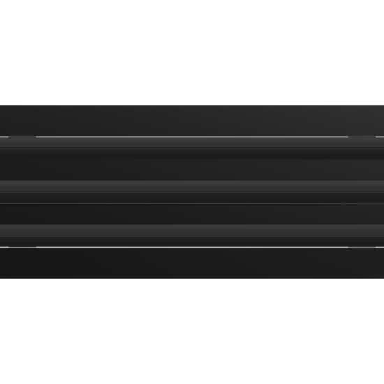 3D Model of 18 Inch 3 Slot Linear Air Vent Cover Black - Linear Diffuser Black - Texas Buildmart