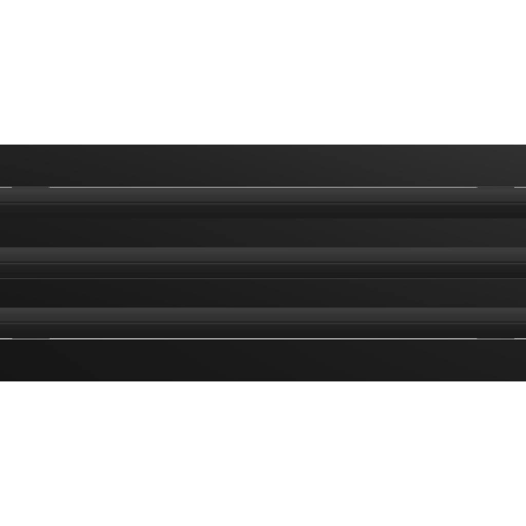3D Model of 18 Inch 3 Slot Linear Air Vent Cover Black - Linear Diffuser Black - Texas Buildmart