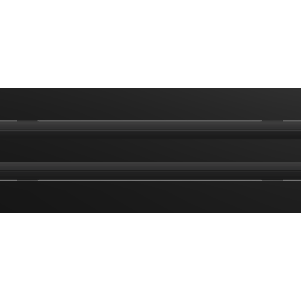 3D Model of 18x4 Modern Air Vent Cover Black - Standard Linear Slot Diffuser Black - Texas Buildmart