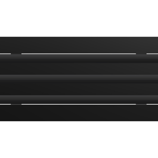 3D Model of 18x6 Modern Air Vent Cover Black - Standard Linear Slot Diffuser Black - Texas Buildmart