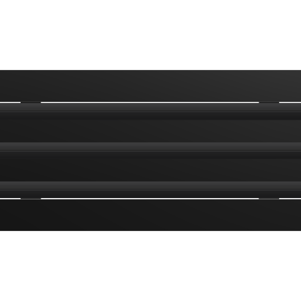 3D Model of 18x6 Modern Air Vent Cover Black - Standard Linear Slot Diffuser Black - Texas Buildmart