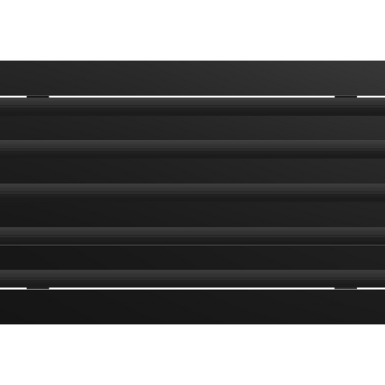 3D Model of 20x10 Modern Air Vent Cover Black - Standard Linear Slot Diffuser Black - Texas Buildmart