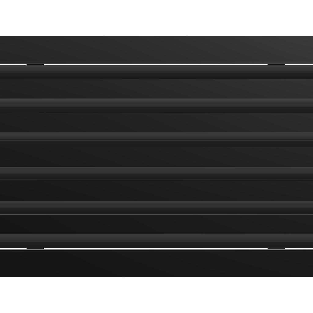 3D Model of 20x12 Modern Air Vent Cover Black - Standard Linear Slot Diffuser Black - Texas Buildmart