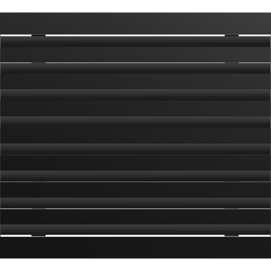 3D Model of 20x16 Modern Air Vent Cover Black - Standard Linear Slot Diffuser Black - Texas Buildmart