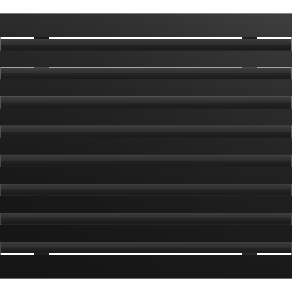 3D Model of 20x16 Modern Air Vent Cover Black - Standard Linear Slot Diffuser Black - Texas Buildmart