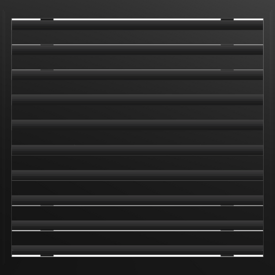 3D Model of 20x20 Modern Air Vent Cover Black - Standard Linear Slot Diffuser Black - Texas Buildmart