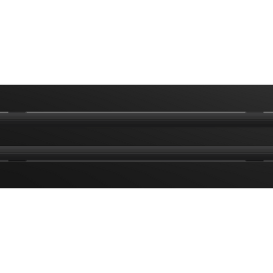 3D Model of 20x4 Modern Air Vent Cover Black - Standard Linear Slot Diffuser Black - Texas Buildmart