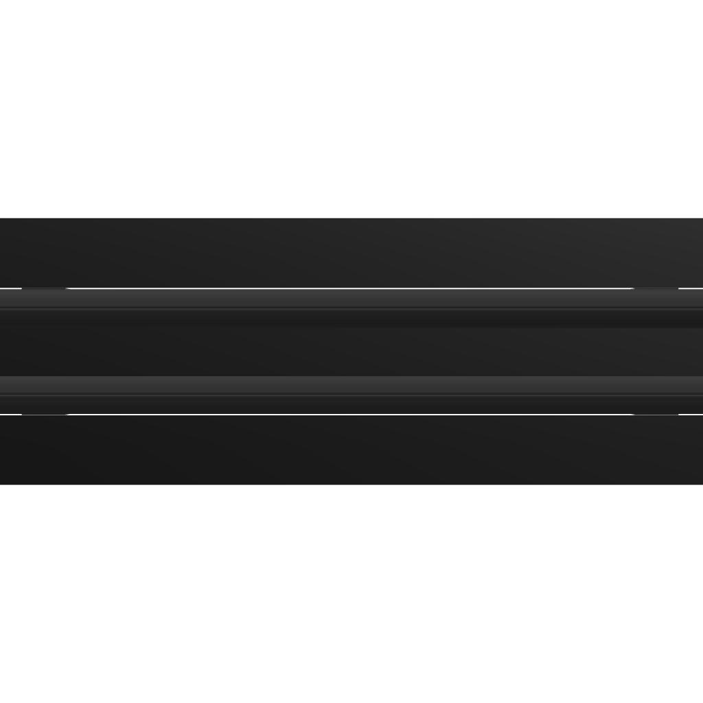 3D Model of 20x4 Modern Air Vent Cover Black - Standard Linear Slot Diffuser Black - Texas Buildmart