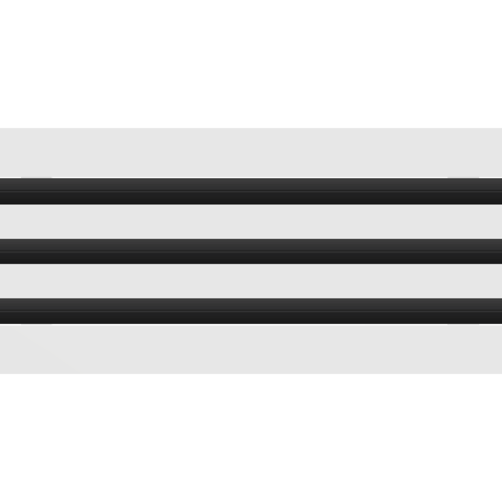 3D Model of 20x6 Modern Air Vent Cover White - Standard Linear Slot Diffuser White - Texas Buildmart
