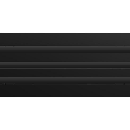 3D Model of 20x6 Modern Air Vent Cover Black - Standard Linear Slot Diffuser Black - Texas Buildmart