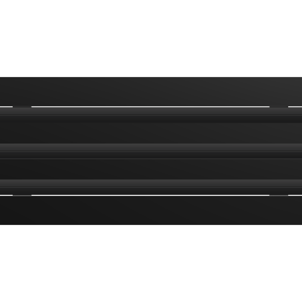 3D Model of 20x6 Modern Air Vent Cover Black - Standard Linear Slot Diffuser Black - Texas Buildmart