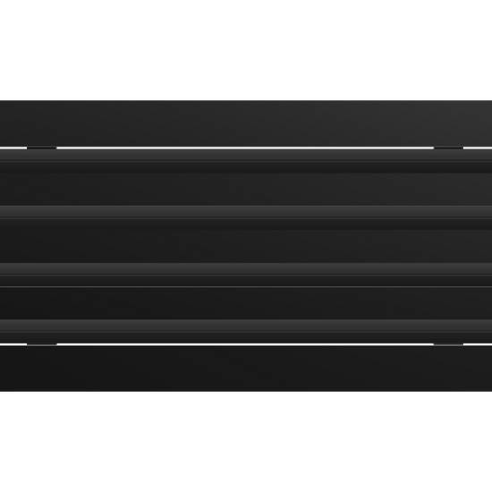 3D Model of 20x8 Modern Air Vent Cover Black - Standard Linear Slot Diffuser Black - Texas Buildmart