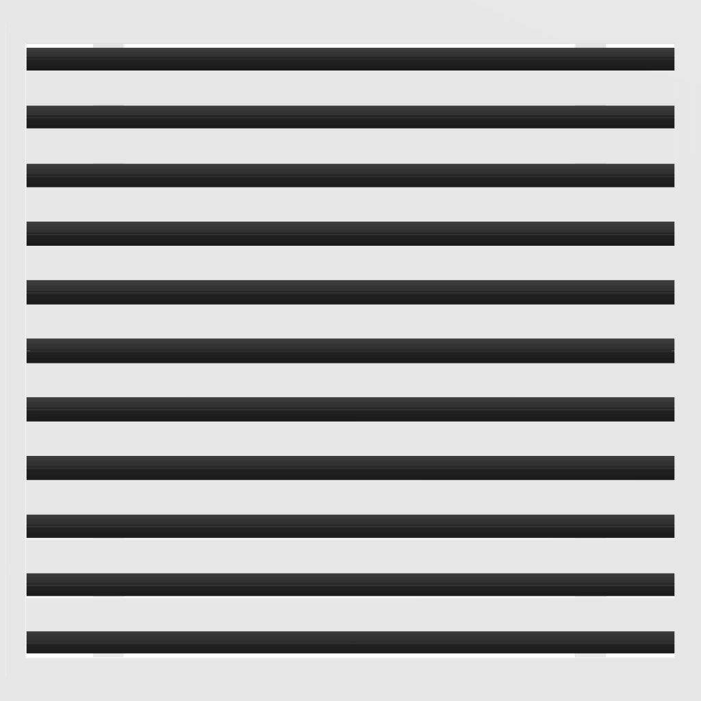 3D Model of 22x22 Modern Air Vent Cover White - Standard Linear Slot Diffuser White - Texas Buildmart