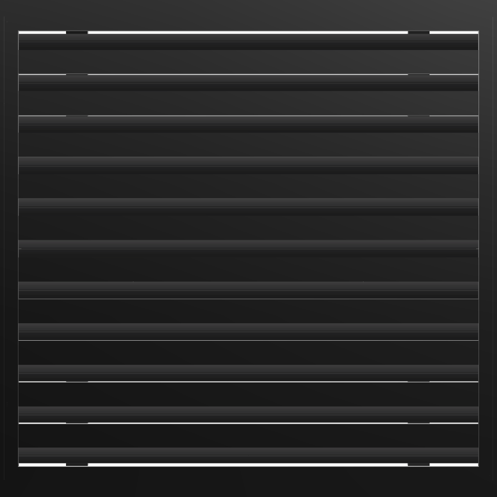 3D Model of 22x22 Modern Air Vent Cover Black - Standard Linear Slot Diffuser Black - Texas Buildmart