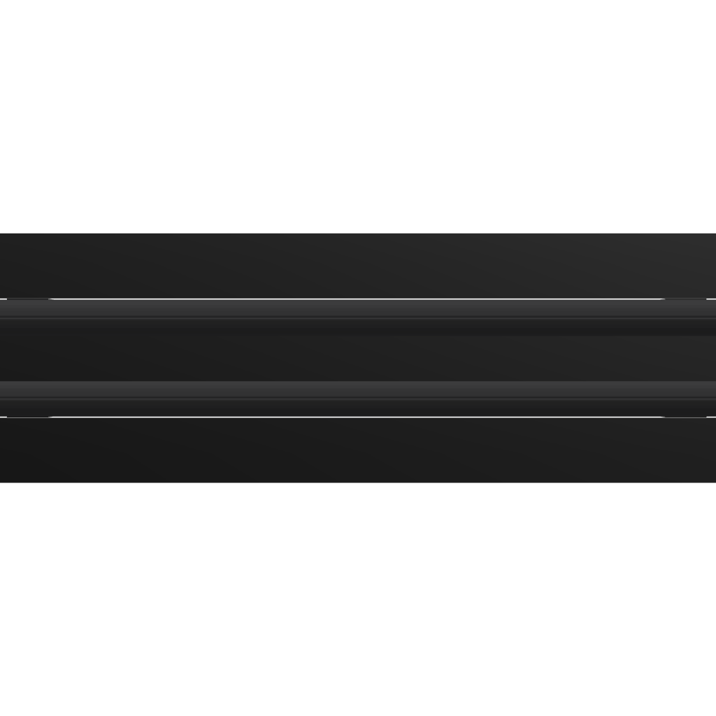 3D Model of 22x4 Modern Air Vent Cover Black - Standard Linear Slot Diffuser Black - Texas Buildmart