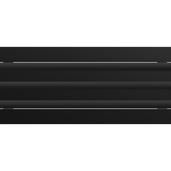 3D Model of 22x6 Modern Air Vent Cover Black - Standard Linear Slot Diffuser Black - Texas Buildmart