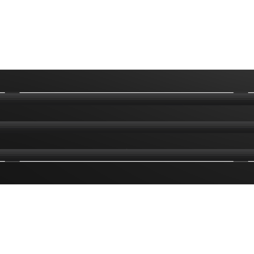 3D Model of 22x6 Modern Air Vent Cover Black - Standard Linear Slot Diffuser Black - Texas Buildmart