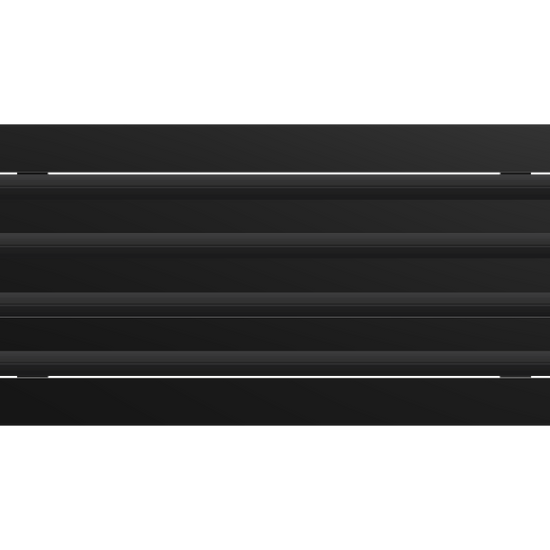 3D Model of 22x8 Modern Air Vent Cover Black - Standard Linear Slot Diffuser Black - Texas Buildmart