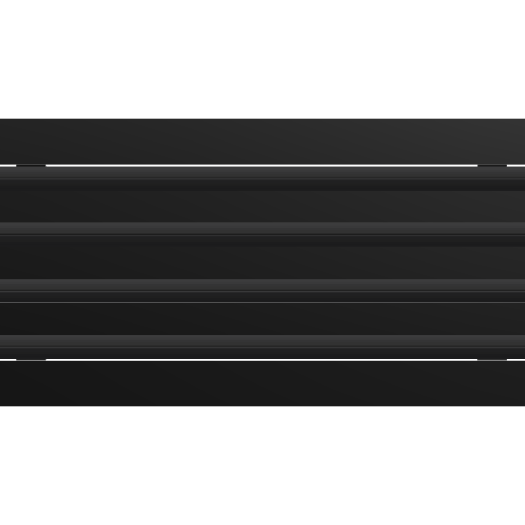 3D Model of 22x8 Modern Air Vent Cover Black - Standard Linear Slot Diffuser Black - Texas Buildmart