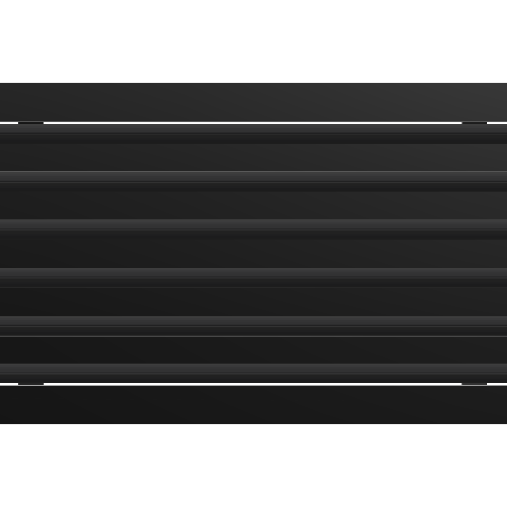 3D Model of 24x12 Modern Air Vent Cover Black - Standard Linear Slot Diffuser Black - Texas Buildmart