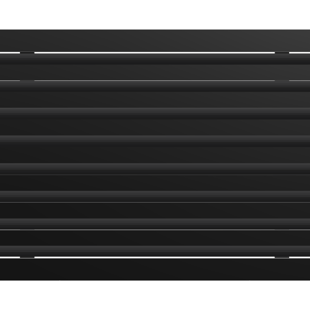 3D Model of 24x16 Modern Air Vent Cover Black - Standard Linear Slot Diffuser Black - Texas Buildmart