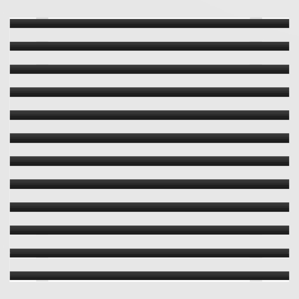 3D Model of 24x24 Modern Air Vent Cover White - Standard Linear Slot Diffuser White - Texas Buildmart