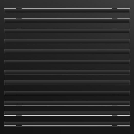 3D Model of 24x24 Modern Air Vent Cover Black - Standard Linear Slot Diffuser Black - Texas Buildmart