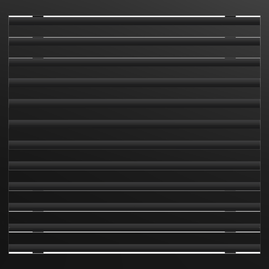 3D Model of 24x24 Modern Air Vent Cover Black - Standard Linear Slot Diffuser Black - Texas Buildmart